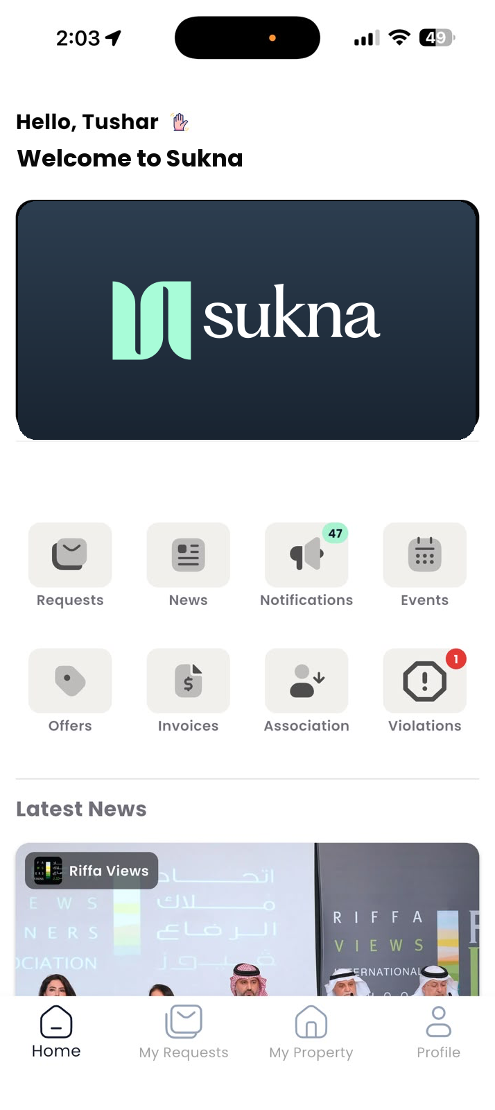Sukna resident app